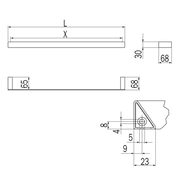 Indissima 40cm Towel Rail - Stainless Steel image