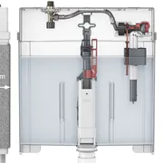 TECE 8cm Pedestal Cistern, Front button installation only image