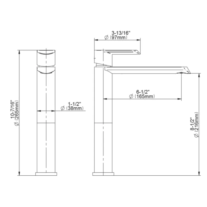 Phase Single-lever basin mixer, TALL version image