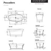 Pescadero Freestanding bath 1695 x 798mm, without overflow image