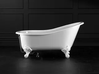 Shropshire Claw foot bath 1537 x 762mm, without overflow, with White Quarrycast feet image