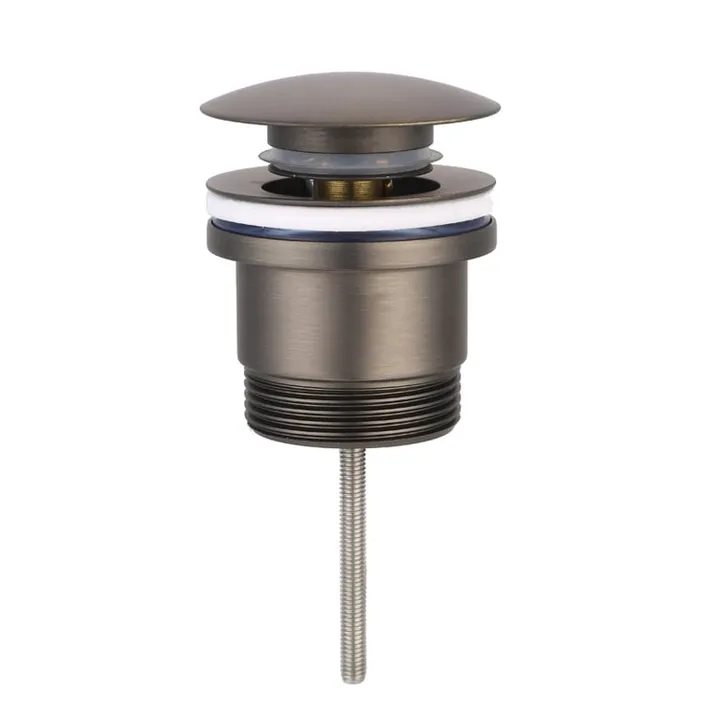 40mm Universal Push Pop Plug & Waste - Brushed Nickel