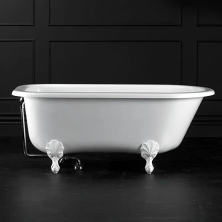 Wessex Claw foot bath 1525 x 761mm, without overflow, with White Quarrycast feet