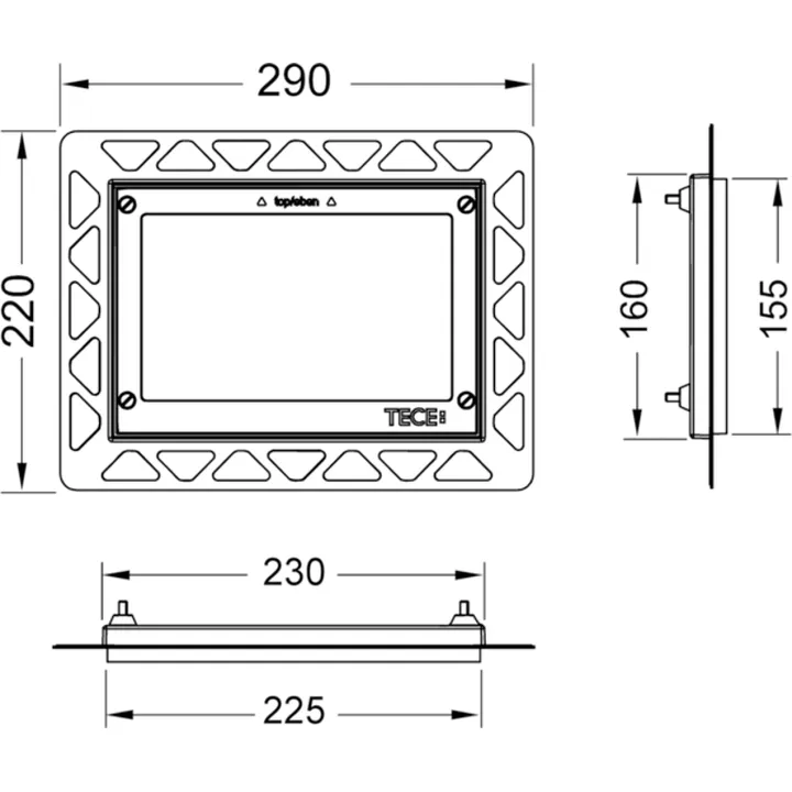 TECE recessed frame - White image