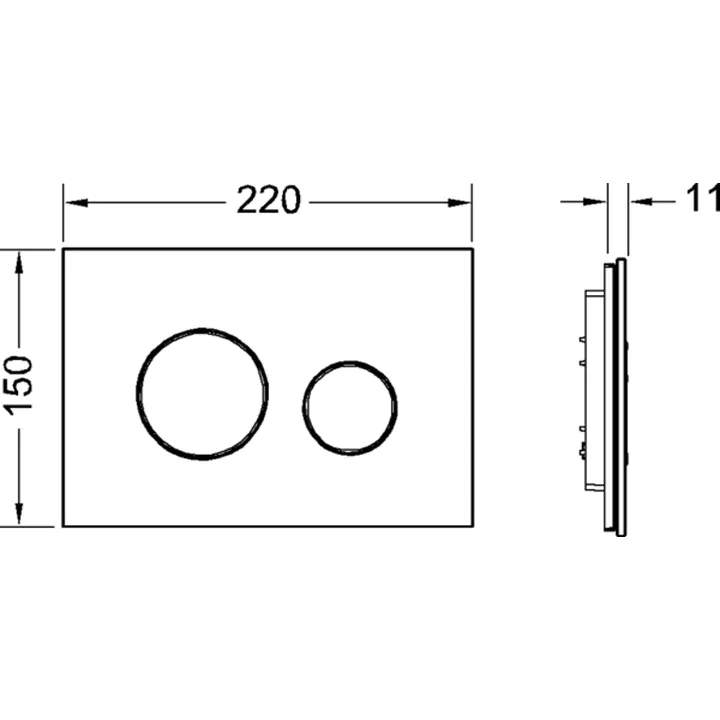 TECEloop Glass Flush button - White Glass Matte buttons image