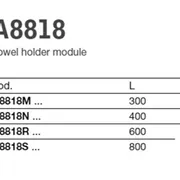 Indissima Towel Rail for Modular Bar - 4 sizes available and 3 colours, see technical sheet for sizes image