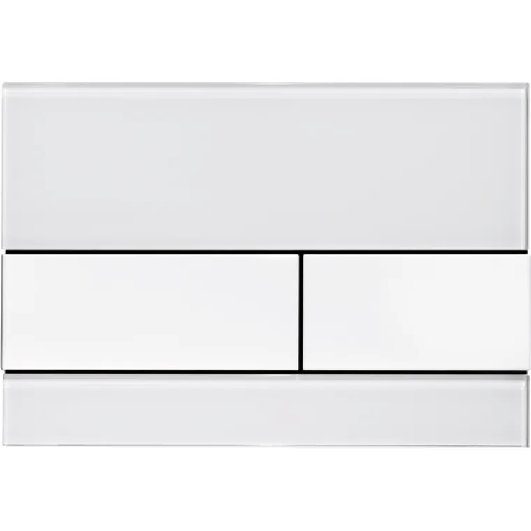 TECEsquare Glass Flush button - White Glass White buttons