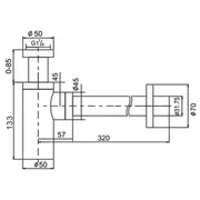 40 x 40mm Bottle Trap - Brushed Nickel image