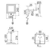 Inda Magnifying Mirror Square with LED image