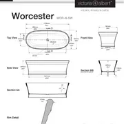 Worcester Freestanding bath with plinth 1797 x 780mm, without overflow image
