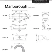 Marlborough freestanding bath with plinth 1901 x 870mm, without overflow image