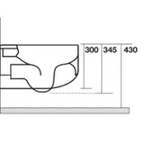 Flo Wall Hung Pan & Seat #311130 - Matte White - true Rimless pan image