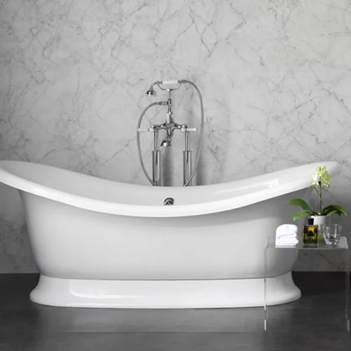 Marlborough freestanding bath with plinth 1901 x 870mm, without overflow