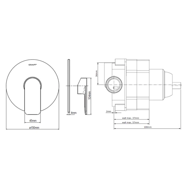 Sento Shower mixer includes in wall parts #2394001 image