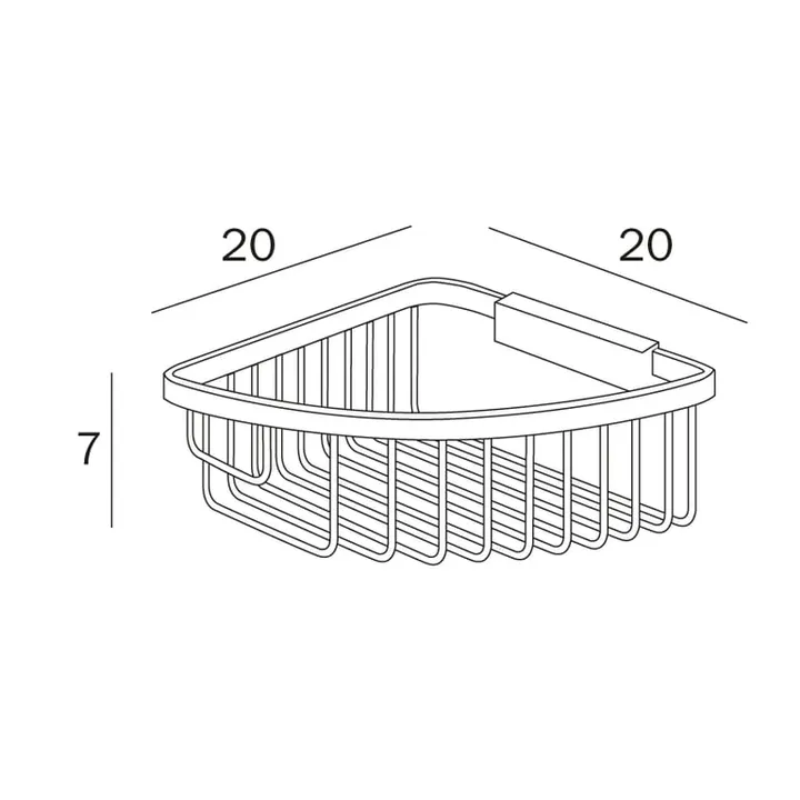 Inda Removable corner wire basket - deep image