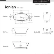 Ionian Freestanding bath 1701 x 793mm, without overflow image