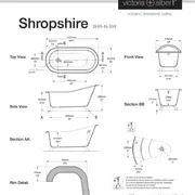 Shropshire Claw foot bath 1537 x 762mm, without overflow, with White Quarrycast feet image