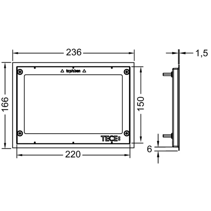 TECE decorative frame - Stainless steel image