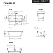 Pembroke Freestanding bath 1765 x 798mm, without overflow image