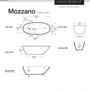 Mozzano Freestanding bath 1645 x 741mm, without overflow image