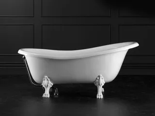 Roxburgh Claw foot bath 1704 x 809mm, without overflow, with White Quarrycast feet image