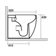 Flo NoRim Pedestal Pan & Seat #311230 - Matte White image