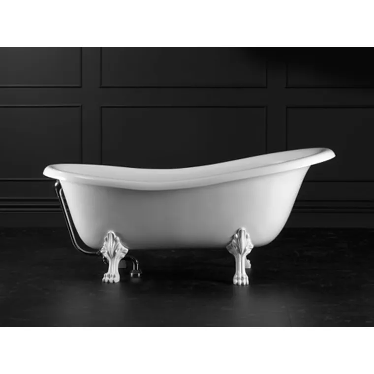 Roxburgh Claw foot bath 1704 x 809mm, without overflow, with White Quarrycast feet