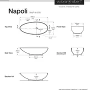 Napoli Freestanding bath 1909 x 855mm, without overflow image