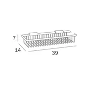 Inda Wire soap basket 39x7x14cm image