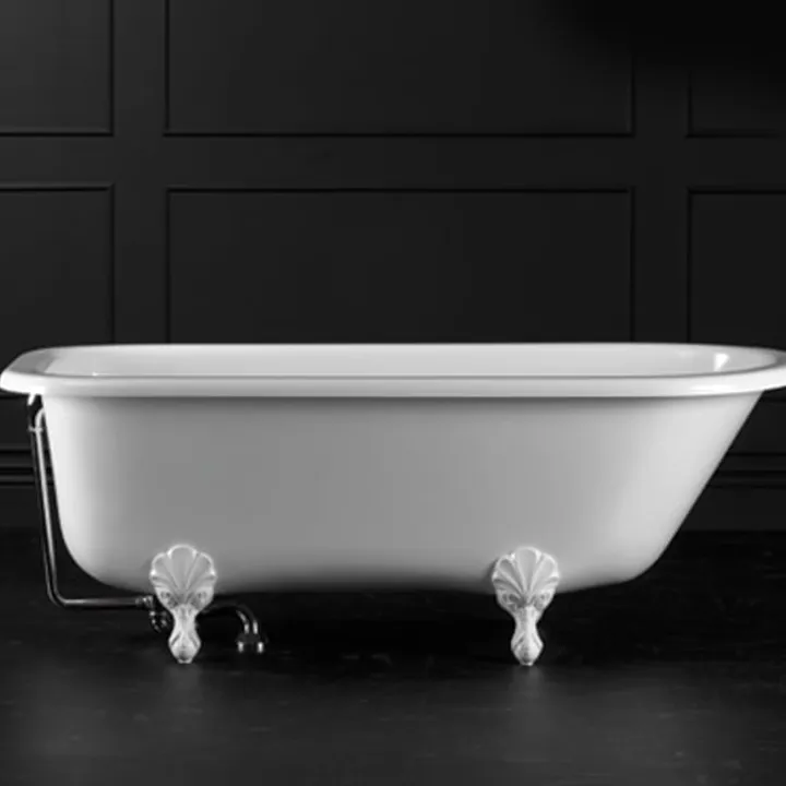 Hampshire Claw foot bath 1705 x 776mm, without overflow, with White Quarrycast feet