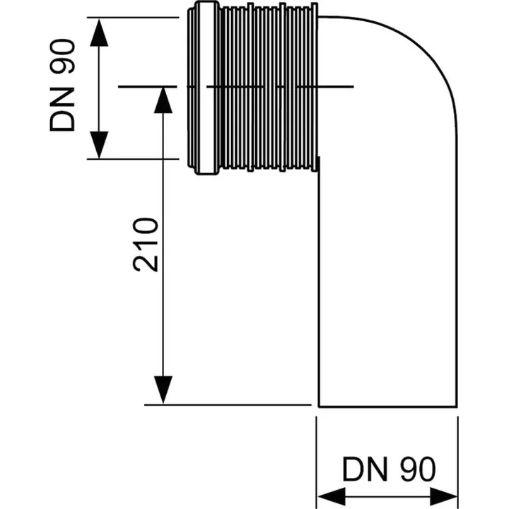 TECE waste bend for Universal 16cm cisterns image