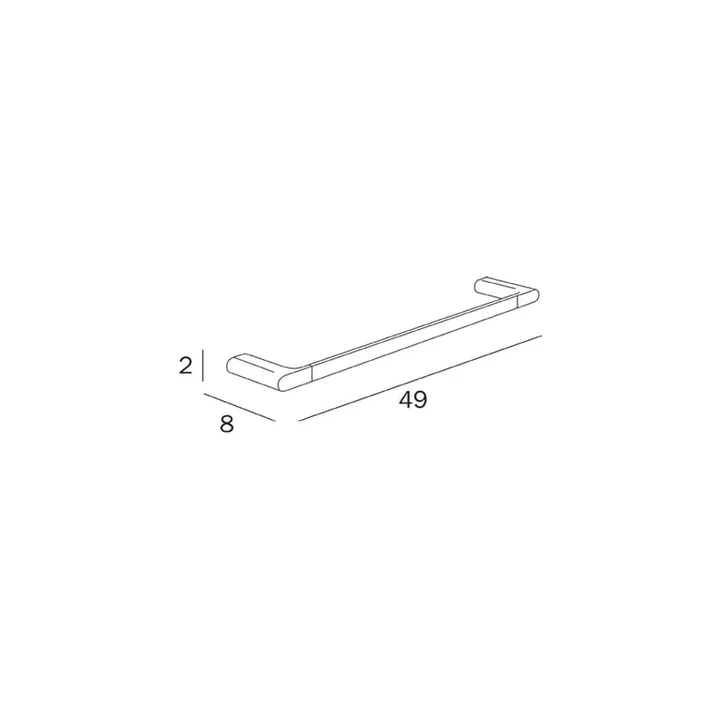 Mito Towel rail 45cm - Brushed Nickel image