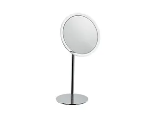 Round bench mounted magnifying mirror image