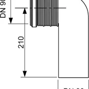 TECE waste bend for Universal 16cm cisterns image