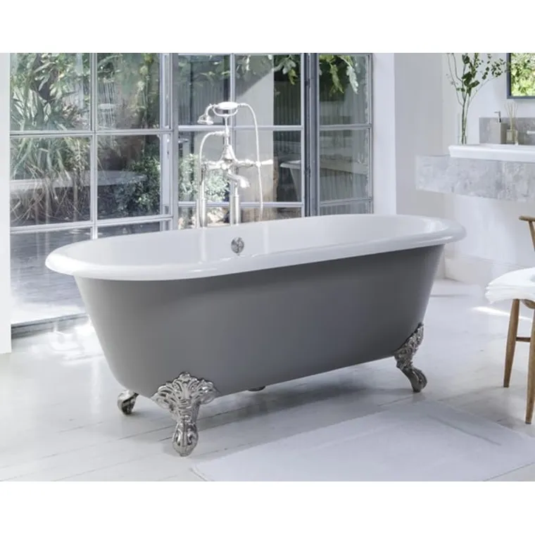 Cheshire Claw foot bath 1744 x 798mm, without overflow, with White Quarrycast feet