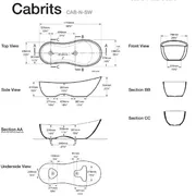 Cabrits Freestanding bath 1743 x 748mm, without overflow image