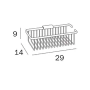 Inda Wire soap and sponge holder 29x9x14cm image