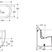 Flo Floor mount Bidet 1 Tap Hole image