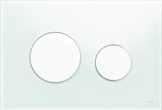 TECEloop Glass Flush button - White Glass White buttons image