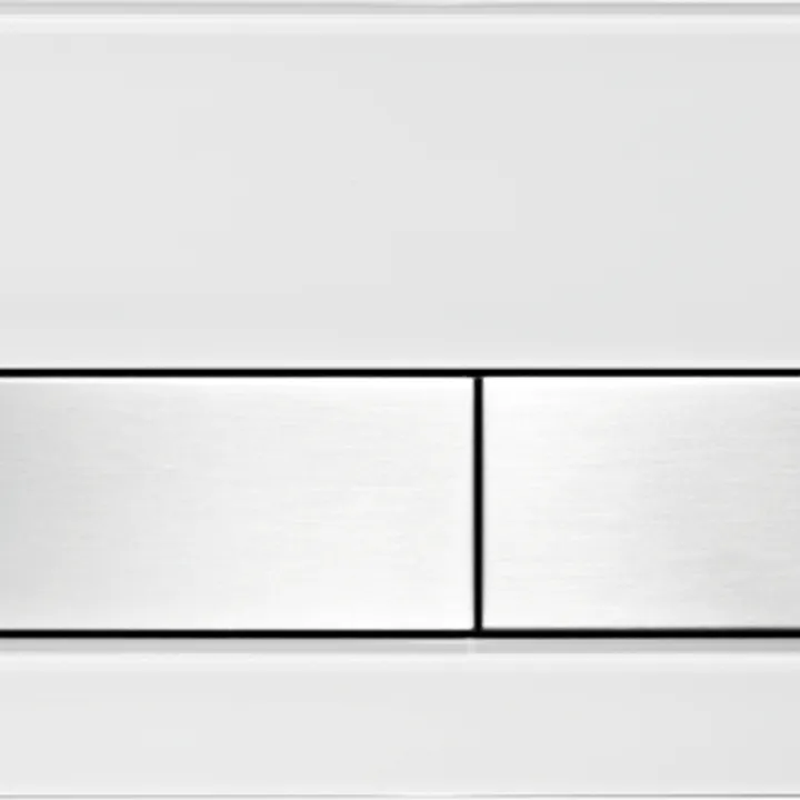 TECEsquare Glass Flush button - White Glass Stainless Steel buttons