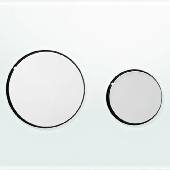 TECEloop Glass Flush button - White Glass Chrome buttons