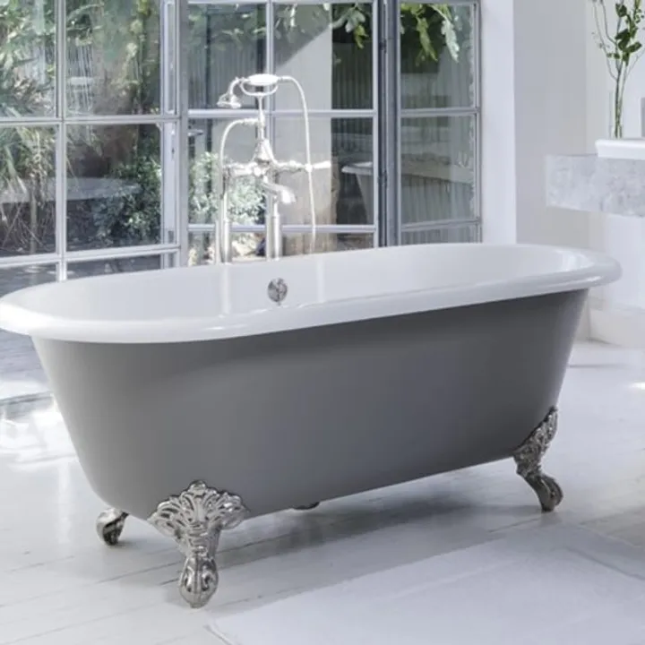 Cheshire Claw foot bath 1744 x 798mm, without overflow, with White Quarrycast feet