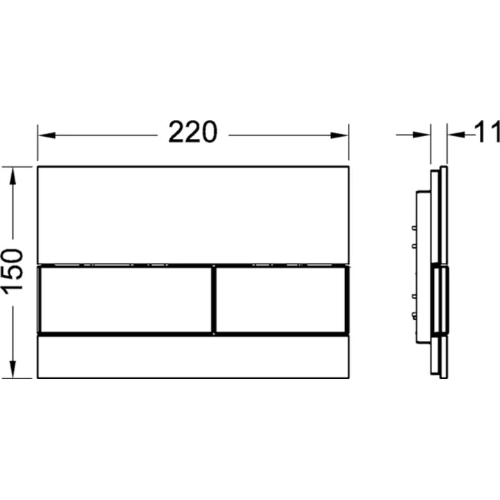 TECEsquare Glass Flush button - White Glass White buttons image