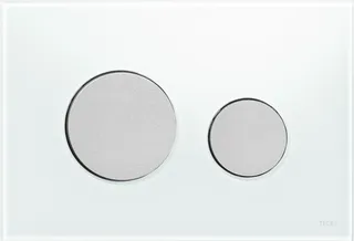 TECEloop Glass Flush button - White Glass Matte buttons image
