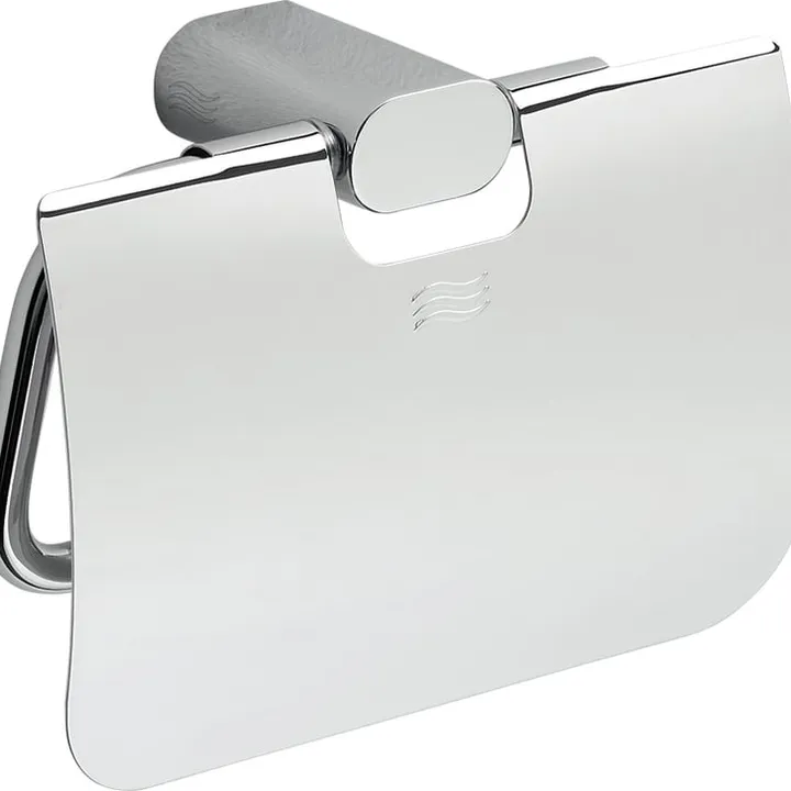 Mito  Covered toilet roll holder - Chrome - Black